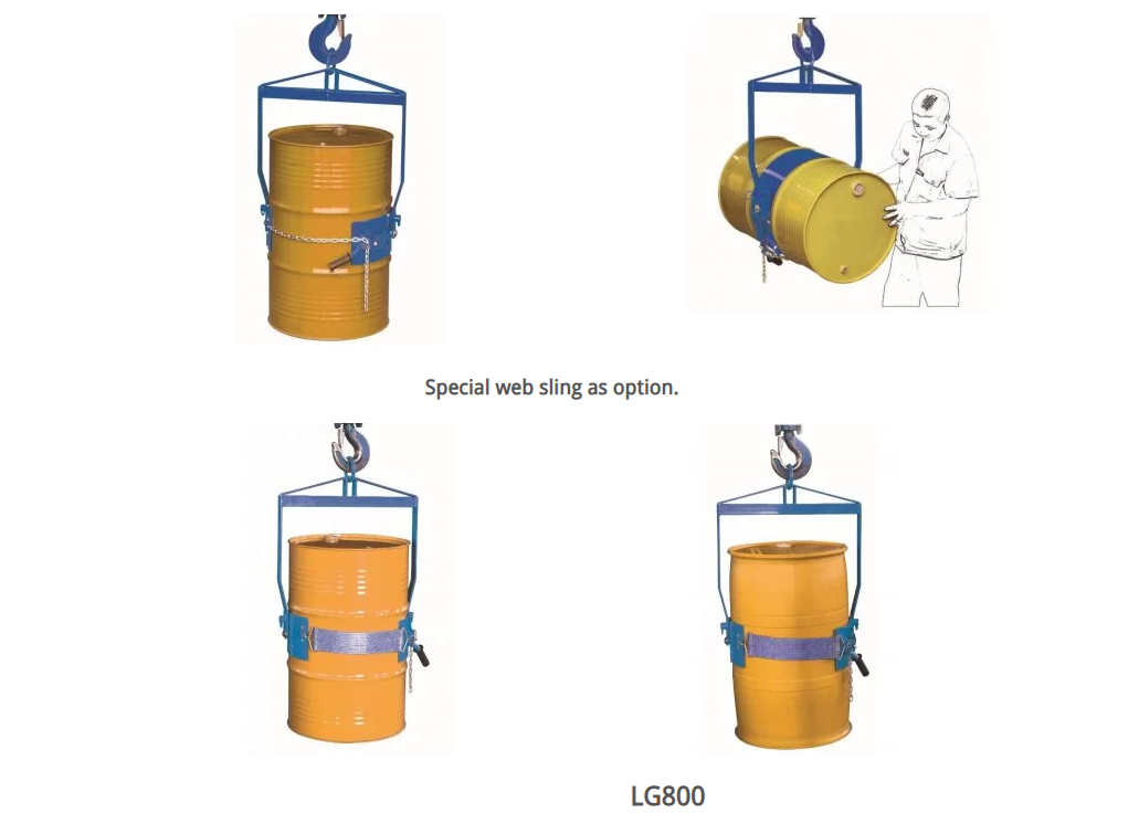 LM800N / LG800 Pengangkat drum vertikal