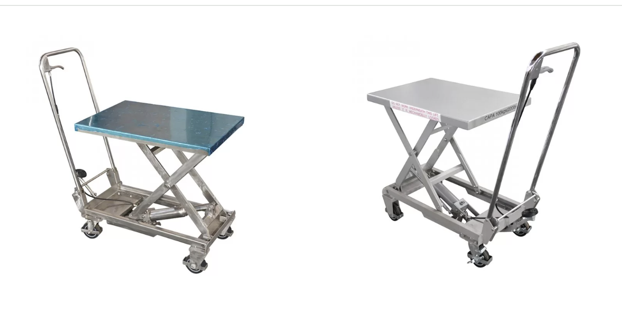 Meja angkat stainless steel BSA10 Aluminium / manual